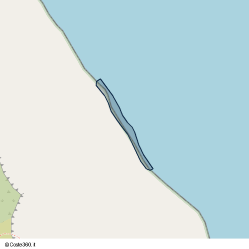 Posizione della spiaggia Spiaggia nei pressi di Frazione Montacuto, Ancona, 60129
