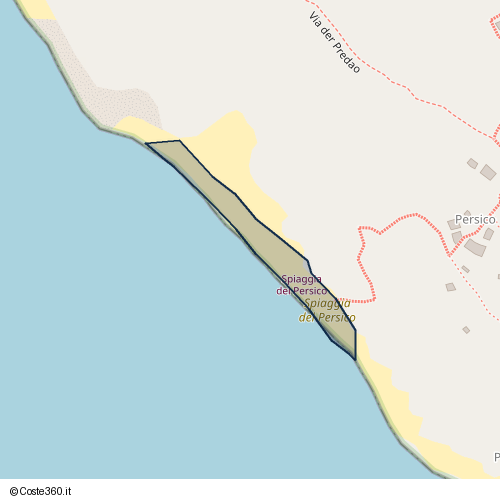 Posizione della spiaggia Spiaggia nei pressi di Via der Predao, La Spezia, 19132