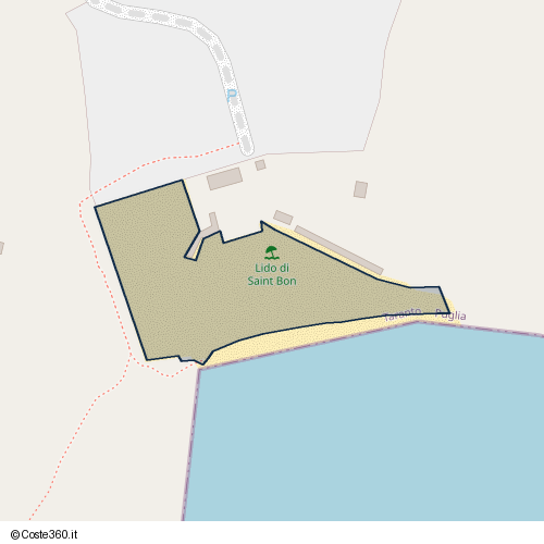 Posizione della spiaggia Spiaggia nei pressi di Via Arca di Noè, Taranto, 74122