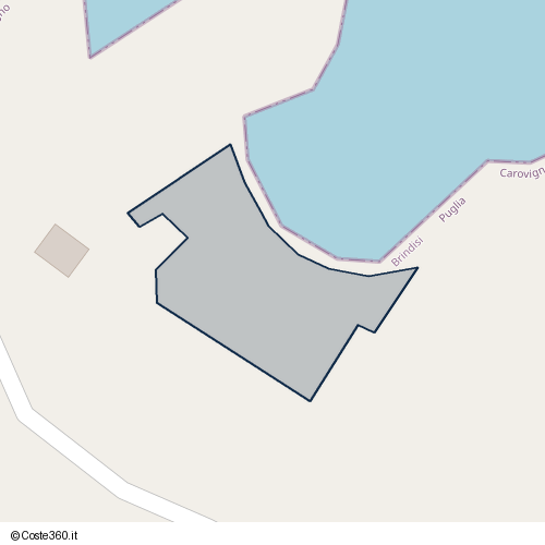 Posizione della spiaggia Spiaggia nei pressi di Carovigno, 72012