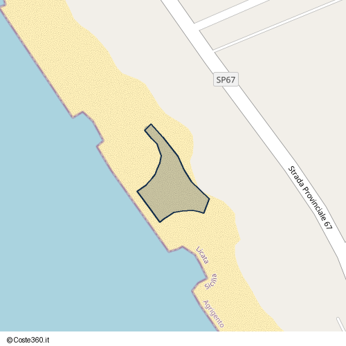 Posizione della spiaggia Spiaggia nei pressi di Strada Provinciale 67, Licata, 92027