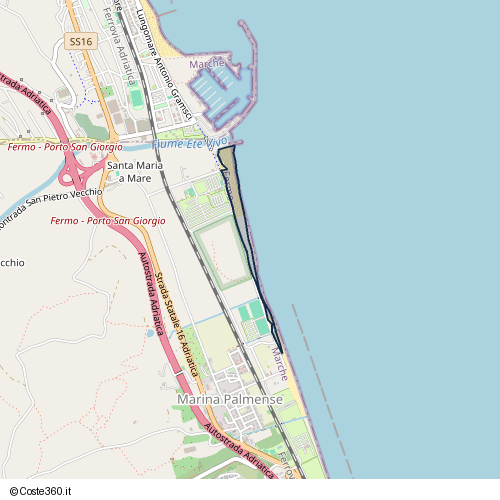 Posizione della spiaggia Spiaggia nei pressi di Fermo, 63822
