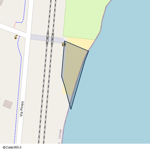 Posizione della spiaggia Spiaggia nei pressi di Via Orti del Largo, Ceriale, 17023