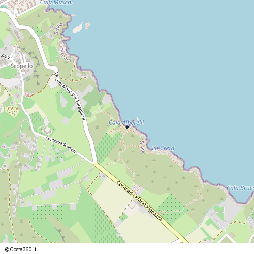 Posizione della spiaggia Spiaggia nei pressi di Via del Mare per Faraglioni, Castellammare del Golfo, 91014