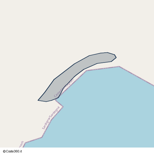 Posizione della spiaggia Spiaggia nei pressi di Lottizzazione "Cala Zavorra", Sarrocu/Sarroch, 09018