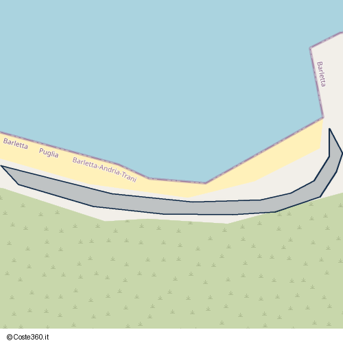 Posizione della spiaggia Spiaggia nei pressi di Barletta, 76121