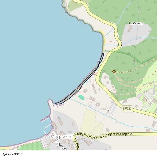 Posizione della spiaggia Spiaggia nei pressi di SP28, Portoferraio, 57037