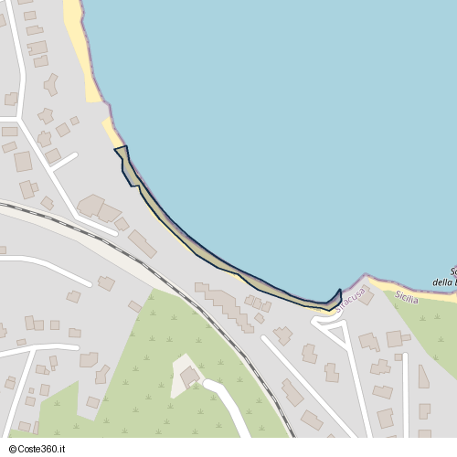 Posizione della spiaggia Spiaggia nei pressi di Augusta, 96011