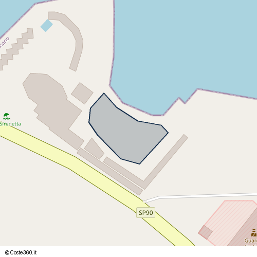 Posizione della spiaggia Spiaggia nei pressi di SP90, Fasano