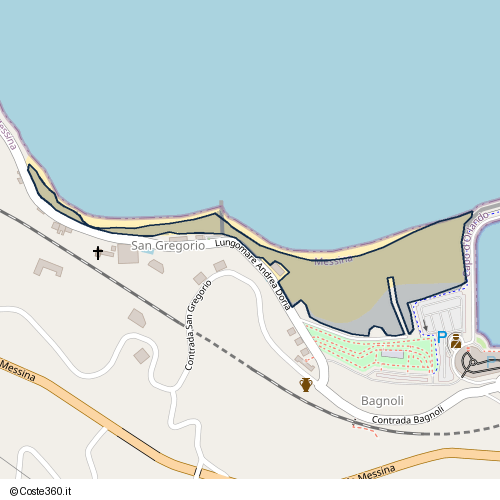 Posizione della spiaggia Spiaggia nei pressi di Lungomare Andrea Doria, Capo d'Orlando, 98071