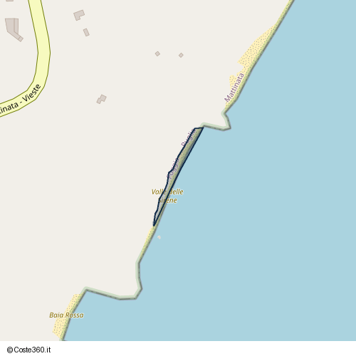 Posizione della spiaggia Spiaggia nei pressi di Litoranea, Mattinata