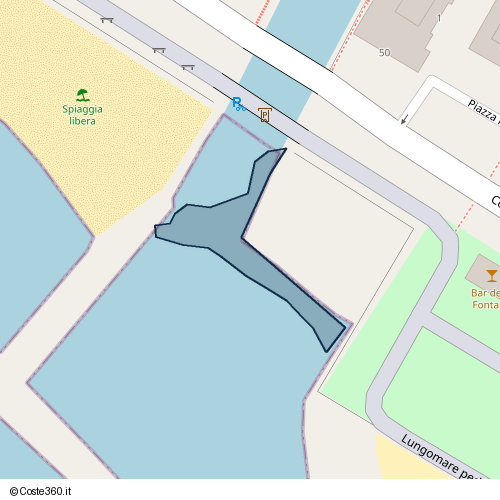 Posizione della spiaggia Spiaggia nei pressi di Lungomare, Sampierdicanne, Chiavari, 16043