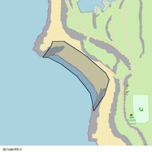 Posizione della spiaggia Spiaggia nei pressi di I pastini, Duino Aurisina / Devin - Nabrežina, 34011