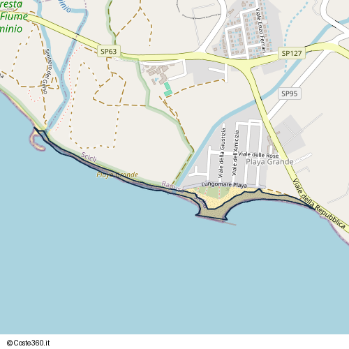 Posizione della spiaggia Spiaggia nei pressi di Lungomare Playa, Scicli, 97018