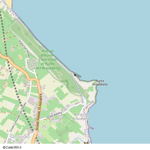 Posizione della spiaggia Spiaggia nei pressi di Strada Batteria, Ortona, 66028