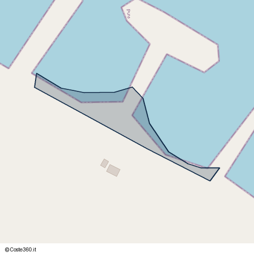 Posizione della spiaggia Spiaggia nei pressi di Strada Provinciale delle Saline, Margherita di Savoia, 76016