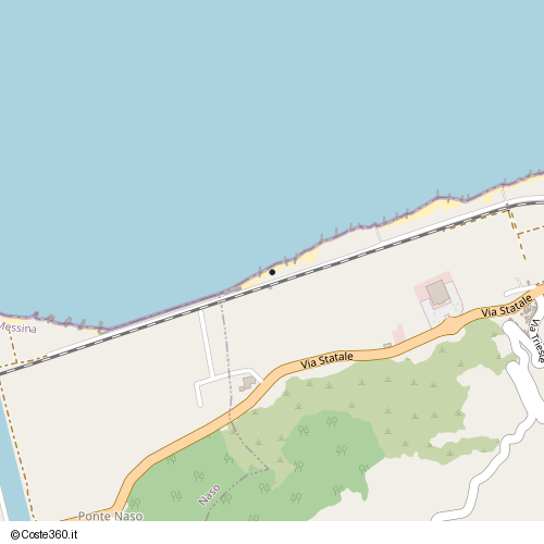 Posizione della spiaggia Spiaggia nei pressi di Brolo, 98061