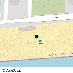 Posizione della concessione demaniale marittima Comune di Terracina, A. 2014, N. TE-127