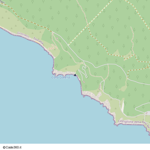 Posizione della spiaggia Spiaggia nei pressi di Antica strada vicinale della Dogana detta dei Cavalleggeri, Castiglione della Pescaia