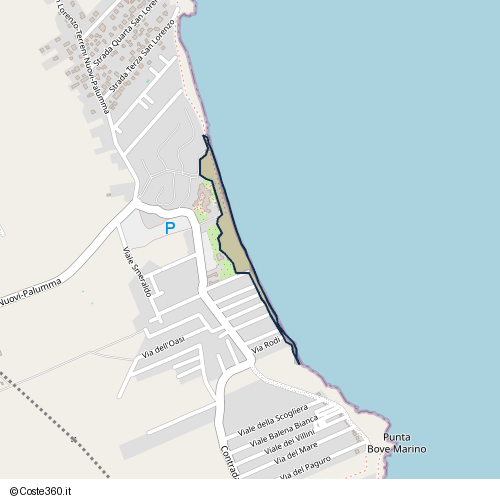 Posizione della spiaggia Spiaggia nei pressi di Viale Miramare, Noto, 96017