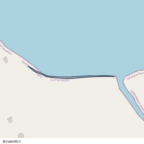 Posizione della spiaggia Spiaggia nei pressi di Strada Su Pranu, Câdesédda/Calasetta, 09011