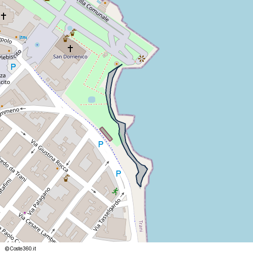 Posizione della spiaggia Spiaggia nei pressi di Lungomare Cristoforo Colombo, Trani, 76125