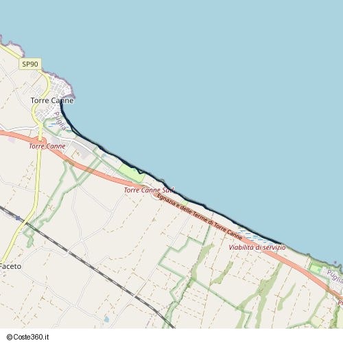 Posizione della spiaggia Spiaggia nei pressi di Via Appia Antica, Fasano, 72016