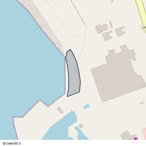 Posizione della spiaggia Spiaggia nei pressi di Lungomare Cristoforo Colombo, Nardò