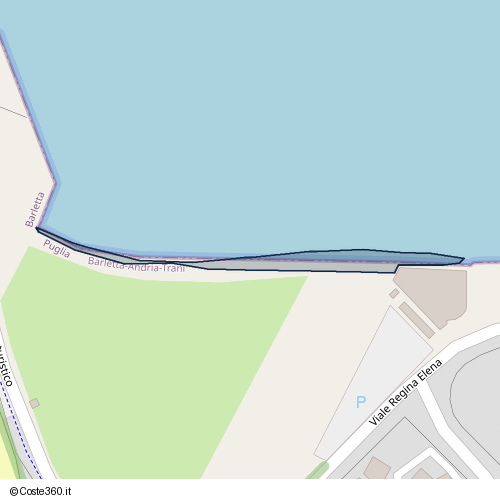 Posizione della spiaggia Spiaggia nei pressi di Via Marina, Barletta, 76121