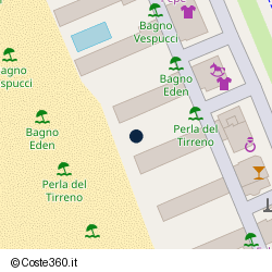 Posizione approssimativa di Perla del Tirreno