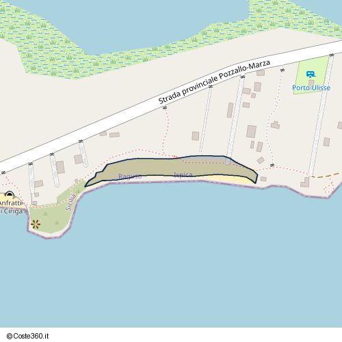 Posizione della spiaggia Spiaggia nei pressi di Strada provinciale Pozzallo-Marza, Ispica, 97014