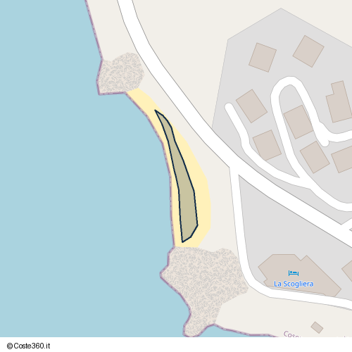 Posizione della spiaggia Spiaggia nei pressi di Coreca, Amantea, 87032