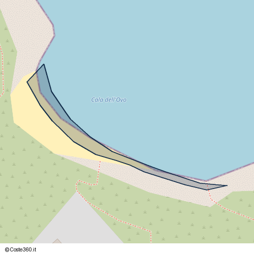 Posizione della spiaggia Spiaggia nei pressi di Contrada Baia Luce, Castellammare del Golfo, 91014