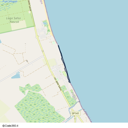 Posizione della spiaggia Spiaggia nei pressi di Manfredonia, 71030