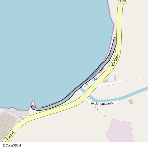 Posizione della spiaggia Spiaggia nei pressi di Via Enea, Erice, 91016