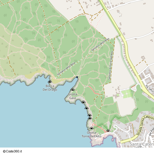 Posizione della spiaggia Spiaggia nei pressi di Sentiero della Baia, Nardò, 73048