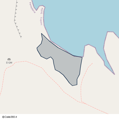 Posizione della spiaggia Spiaggia nei pressi di Strada Perimetrale Est, Pantelleria, 91017