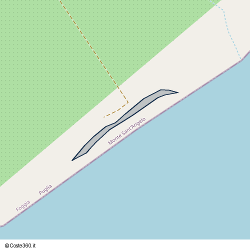 Posizione della spiaggia Spiaggia nei pressi di Monte Sant'Angelo, 71037