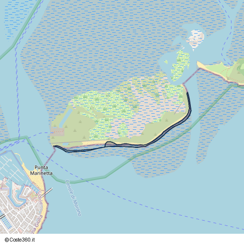 Posizione della spiaggia Spiaggia nei pressi di Marano Lagunare, 33050