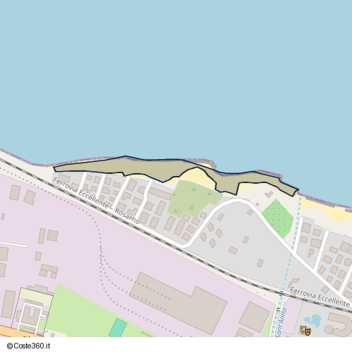 Posizione della spiaggia Spiaggia nei pressi di Vibo Valentia, 89900