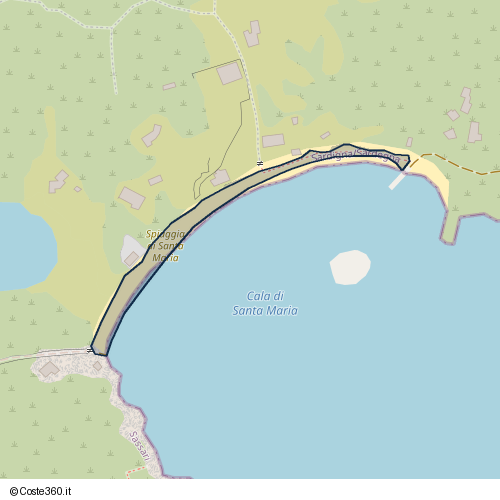 Posizione della spiaggia Spiaggia nei pressi di La Maddalena