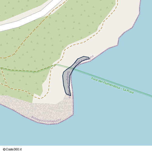 Posizione della spiaggia Spiaggia nei pressi di SP33, Biddeputzi/Villaputzu, 09040