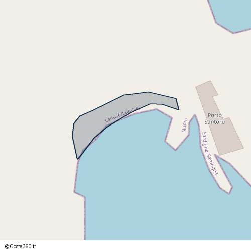 Posizione della spiaggia Spiaggia nei pressi di Località S'Utturu e S'Olia, Tertenia, 08047