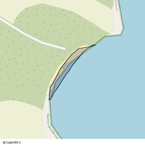 Posizione della spiaggia Spiaggia nei pressi di Traversa Settima di Via Fondolupo, Avola, 96012