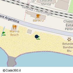 Posizione della concessione balneare Comune di Bordighera, A. 2015, N. 8