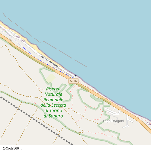 Posizione della spiaggia Spiaggia nei pressi di Viale Costa Verde, Torino di Sangro