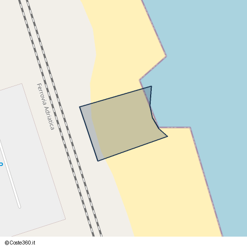 Posizione della spiaggia Spiaggia nei pressi di Via Alvata, Potenza Picena, 62018