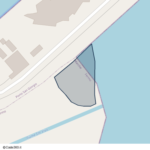 Posizione della spiaggia Spiaggia nei pressi di Via San Martino 485, Porto San Giorgio, 63822