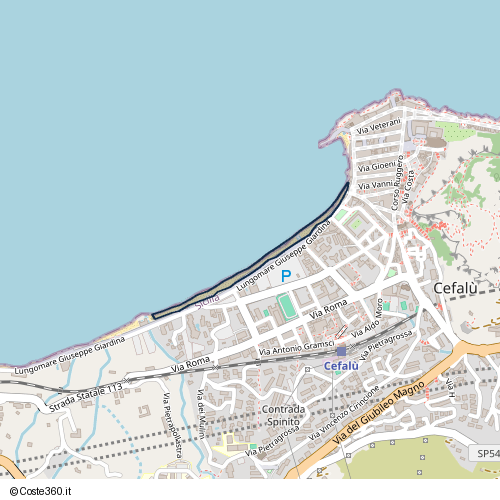 Posizione della spiaggia Spiaggia nei pressi di Cefalù, 90015