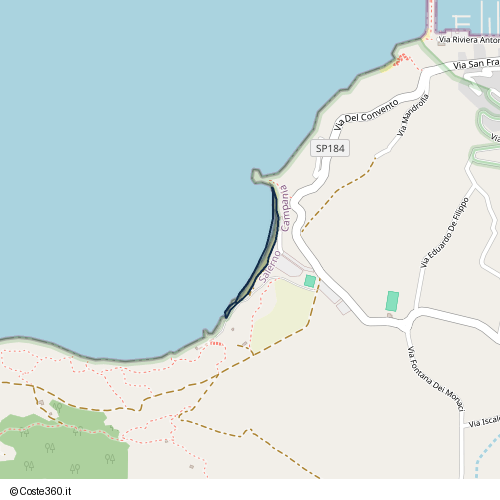 Posizione della spiaggia Spiaggia nei pressi di Via Del Convento, Agropoli, 84043